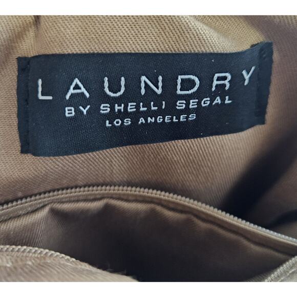 LAUNDRY by Shelli Segal Teddy Bear Sherpa Bag Tan Tote Handbag Purse NEW NWOT - Picture 3 of 6